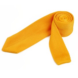 Alizeal Mens Vintage Multi-colored Casual Knitted Neckties, Yellow