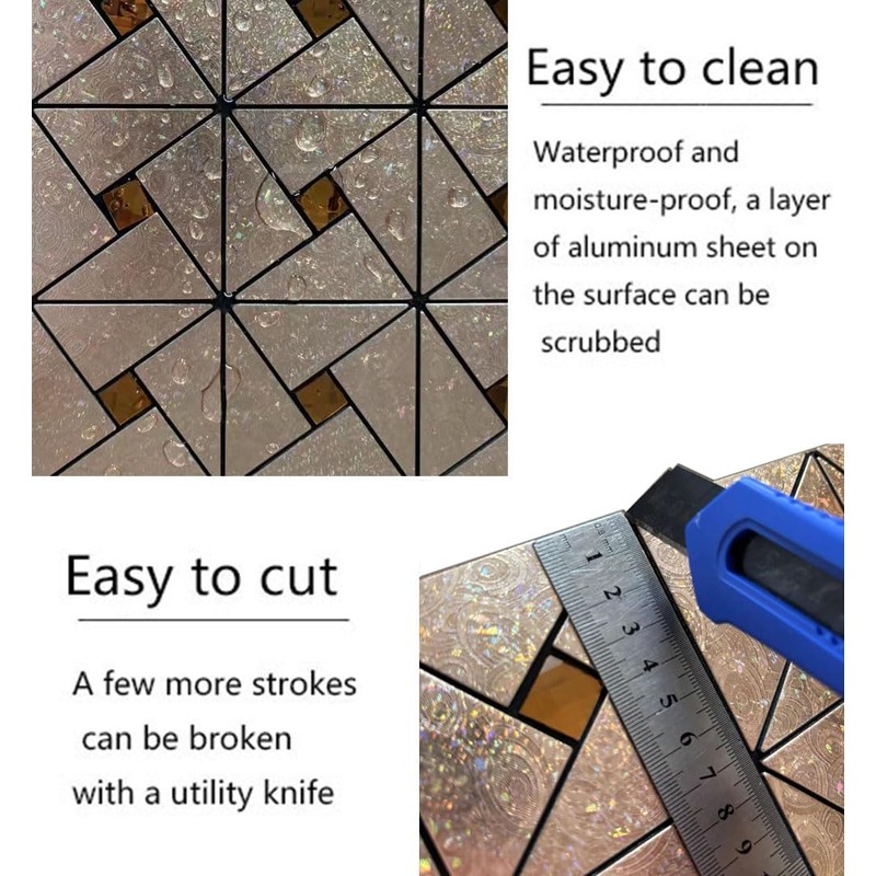 sanyeskkiy 10 Sheets Peel and Stick Backsplash Tile, Self-Adhesive Mosaic