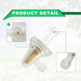 2 Pcs Universal Inline Fuel Filter, 90 Degree Small Fuel Filters for 1/4 Fuel Line Gas Engine Motorcycle Bike Scooter ATV Quads
