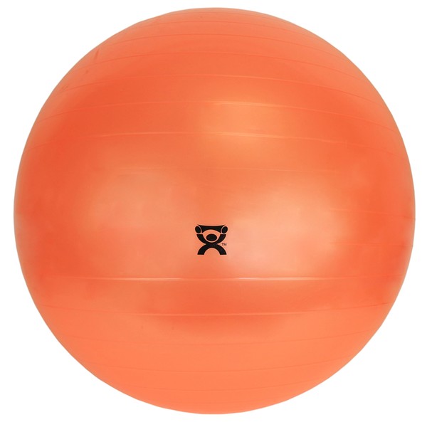 CanDo Inflatable Exercise Ball - Orange 47.3" Durable Extra Thick Non-Slip Stability Ball for Core Workouts Yoga Pilates Active Seating Physical Therapy Pregnancy Home Gym Flexibility