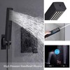 LUYU Two in one Function Black Handheld Square Shower Head,