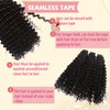 Deep Wave Tape in Extensions Human Hair 14inch Color #1B