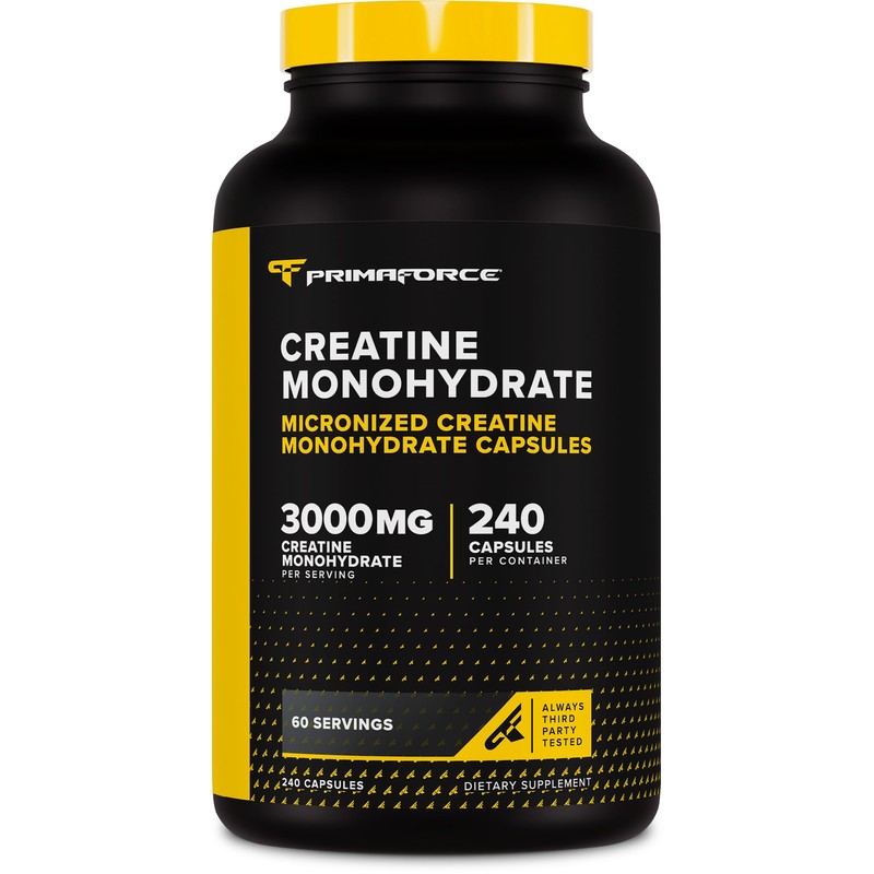 Primaforce Cápsulas de Monohidrato de Creatina - 240 cápsulas -