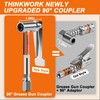THINKWORK Grease Gun Coupler, 90° Degree Grease Gun Tips, Strong