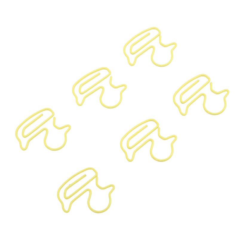 100pcs Paper Clips Cute Duck Shaped Decorative Metal Paperclips with