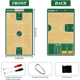 JIESENG Dry Erase Coaching Board for Premium Basketball Tactics,Green