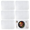 KIOEEE Clear Plastic Placemats Set of 6-Polypropylene Table Protector for