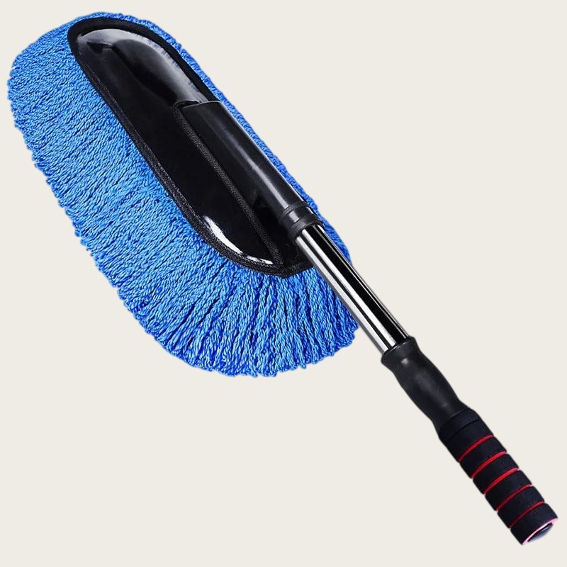 Car Wash Brush with Flexible Stainless Steel Handle – Microfiber
