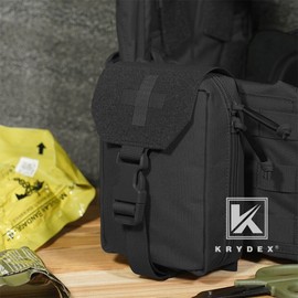 KRYDEX Rip Away IFAK Pouch MED EMT First Aid Trauma Kit Bag BELT / MOLLE Black