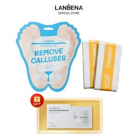 LANBENA  Foot Peel Mask Series - Smooth Exfoliation, Improve Dryness & Cracking, Moisturizing, Anti-Oxidation & Brightening-1 pair Nail Moisturizer:_LANBENA MILK FOOT PEEL MASK