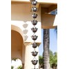 Monarch Rain Chains Aluminum Lotus Pewter Rain Chains for Gutters