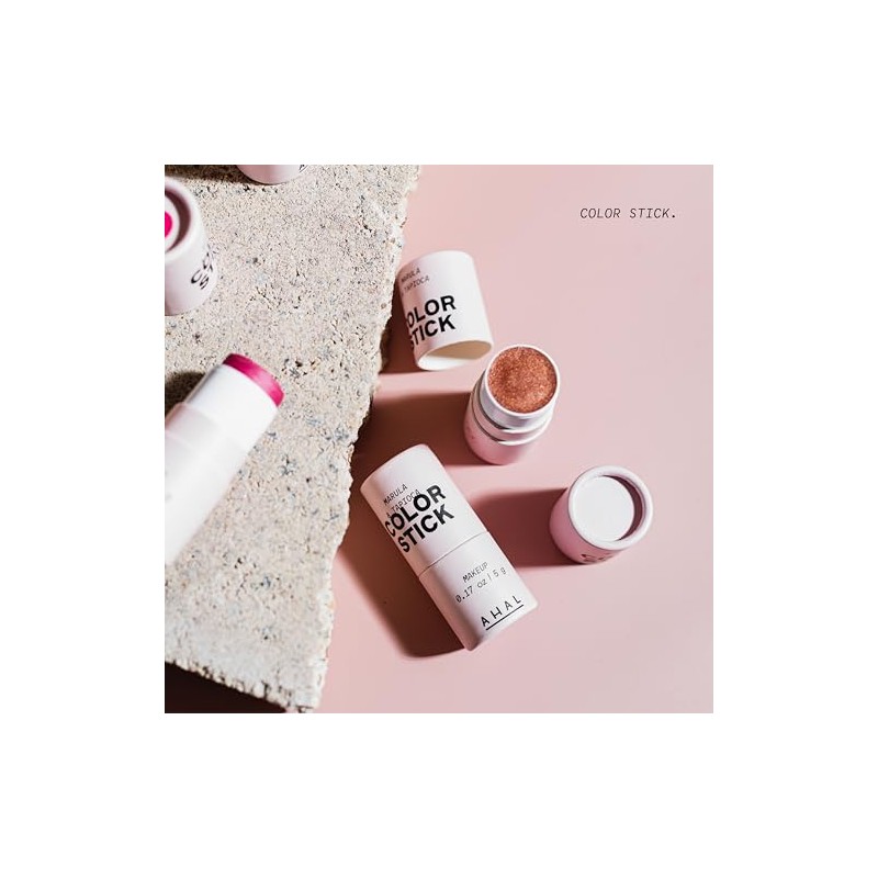 AHAL Color Stick 3 en 1 Labios Blush Iluminador Marula