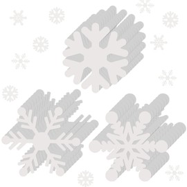 Tinlade 36 Pcs Foam Snowflake Foam White Snowflake Shape Foam Winter Snowflake Decor Christmas Snowflake Bulletin Board Winter Snowflake Cutouts Decor for DIY Craft Xmas Party Decorations