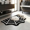 Inshinern Spider Web Bath Mat, 31×20" Halloween Bathroom Rug Non-Slip
