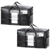 TAILI Extra Large Moving Bags, 2 Pack Black Heavy Duty