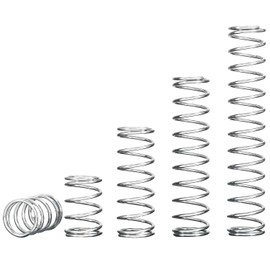 Qrity 10Pcs Coil Extended Compressed Spring, Compressed Springs, Stainless Steel Springs, Wire Diameter 0.7mm, 5mm OD, 5mm Free Length
