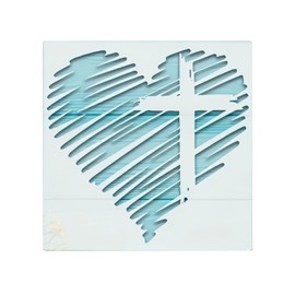 kbatuo Heart and Cross Wall Stencils Template Reusable Spray PaintStencils for Craft Painting on Wood Craft Canvas Walls Wood Furniture Decorations DIY Scrapbooking, kbatuo-001