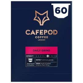 CafePod Coffee Pods Nespresso Compatible Daily Grind 60 Aluminium Capsules