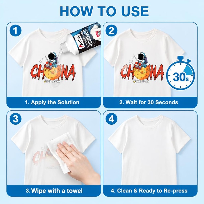 DTF Printing Remover Liquid 500ML for T-Shirt