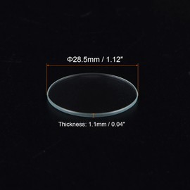 HARFINGTON 3pcs Watch Glass Crystal Lens, 28.5mm Dia. 1.1mm Edge Thickness Double Dome Round Clear Watch Glass Replacement Parts for Watchmaker Watch Glass Lens Replace