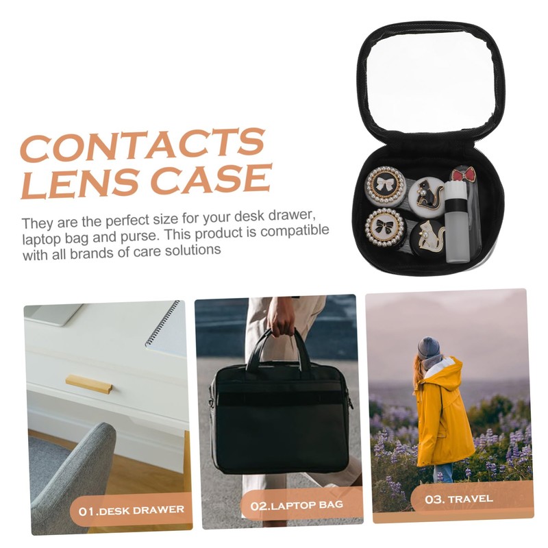 Baluue 1 Set Eye Contacts Lens Case Container Contacts Lens