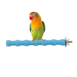 Hypeety Wood Perch Stand Paw Grinding Stick Toy Colorful Pet Bird Cage Stand Platform for Bird Parrot Budgies Parakeet Cockatiels Cage Accessories (Random Color) (7in / 18cm)