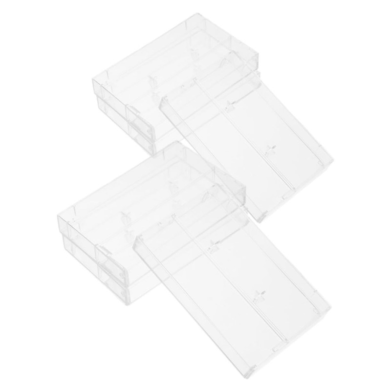 Operitacx 1set High Transparency Cassette Tape Storage Holders Stylish Clear
