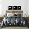 Damier Satin Bed Linen 135 x 200 cm Dark Grey