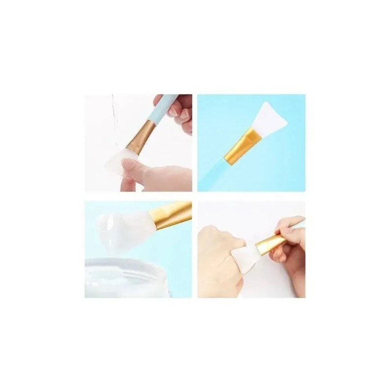 Pinceles De Silicona Suave Para Aplicar Mascarillas 3 Pzs Color
