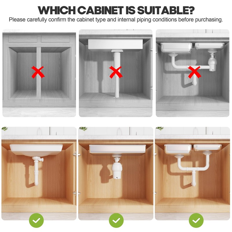 1 Pack Expandable Under Sink Organizers Storage With Upgrade Ball-Bearing