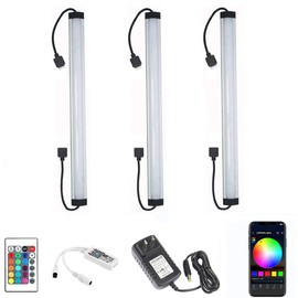 LAIFUNI Under Cabinet LED Lighting - Dimmable Under Counter Lights, WiFi Smart Controlled,RGB,12 Inch, Multicolor Lamps with Remote Control and Compatible with Alexa (3 Pack)