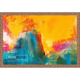 Poster Palooza 11x7 Ornate Gold Complete Wood Picture Frame with UV Acrylic Plexiglass, Foam Board Backing & Hardware Included