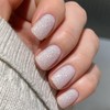 White Cat Eye False Nails Glitter, SXVME Press on Nails