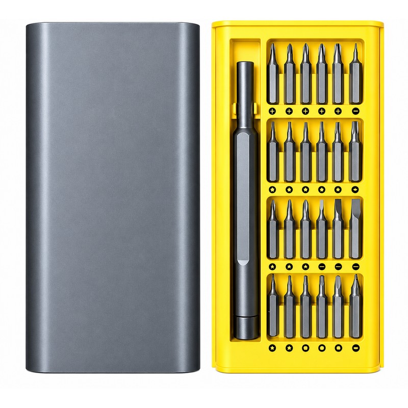 25-in-1 Precision Screwdriver Set – 24 CR-V Steel Bits with