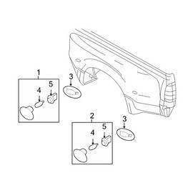 Ford side marker lamp 8C3Z-15442-A Red for F-350 Super duty rear fender 1999 and up