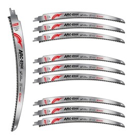 EZARC Japanese Teeth Reciprocating Saw Blade 15 Inch, Arc Edge Wood Pruning Saw Blades 6TPI for Tree Trimming, Wood Cutting:_10 PCS