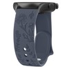 Floral Engraved Bands for IDW13,IDW16,IDW19 Smartwatch Bands, 22mm Soft Silicone