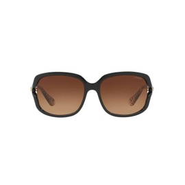 Coach HC8169 Woman Sunglasses, Black Lenses Injected Frame, 57mm