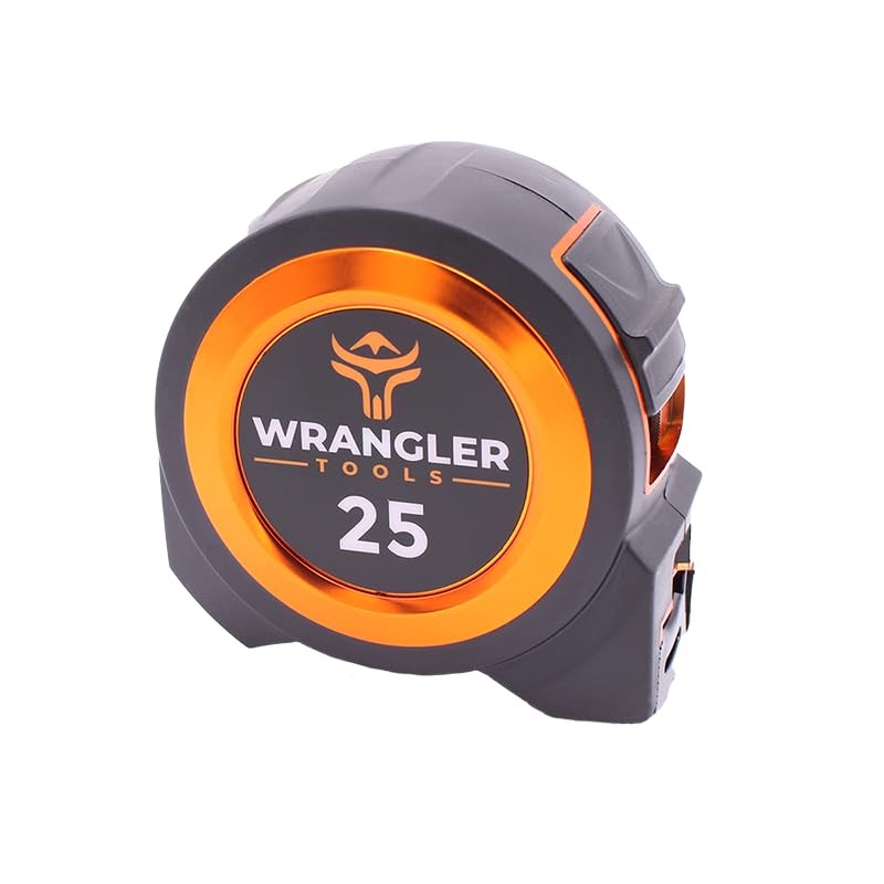 Wrangler Tools 25 FT Tape Measure - Retractable Measuring Tape