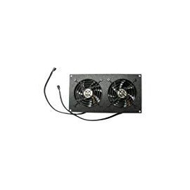 Coolerguys Programmable Thermostat Cooling Kit for Cabinets, AV, and Components (Plastic, Dual 92mm)
