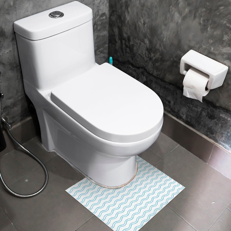 Tinideya 100 Pcs Disposable Toilet Commode Mat U Shaped Deodorizing