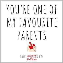 Funny and Rude Fathers Day Card | Father's Day Cards for Dad from Daughter Son| My Favourite Parent Joke |Beautiful Contemporary | Nice Cute Luxurious Card to the Best Daddy | Love