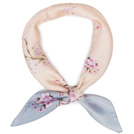 Eohak 27''x27'' Square Satin Scarf Floral Print Neck Scarfs Bandana Hair Wraps Scarf for Women