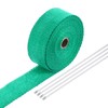MECCANIXITY Fiberglass Exhaust Wrap Tape,2" x 33' Green Header Heat