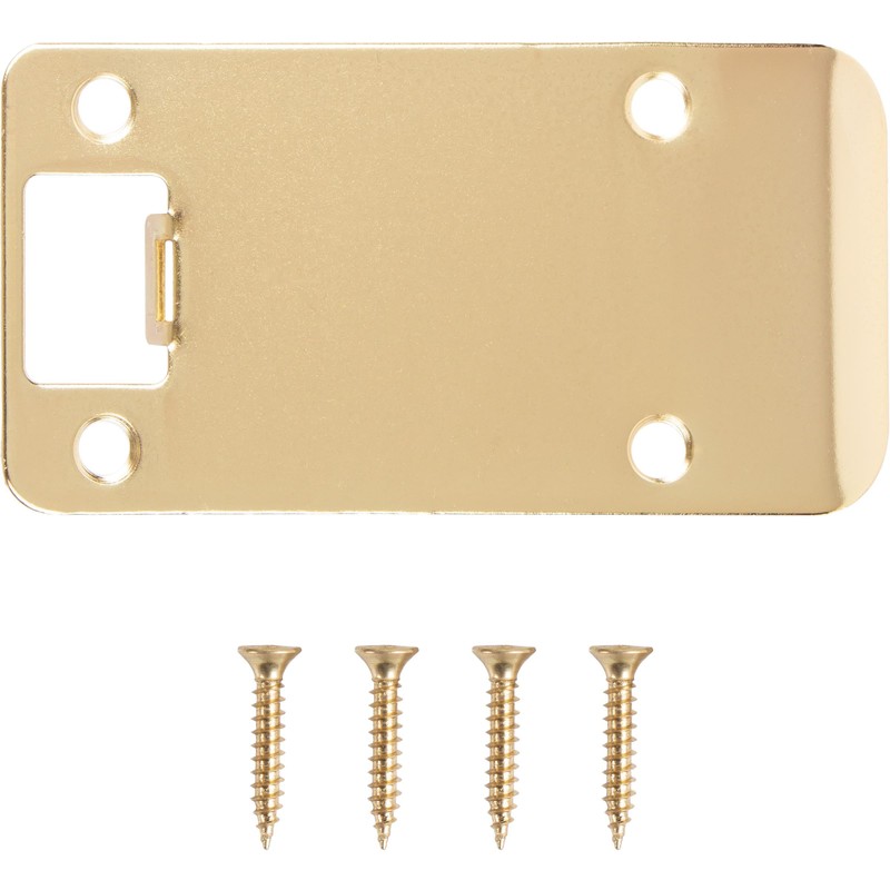 Round Corner Extended Lip Strike Plate, 2-1/4" x 4", (4-1/2"