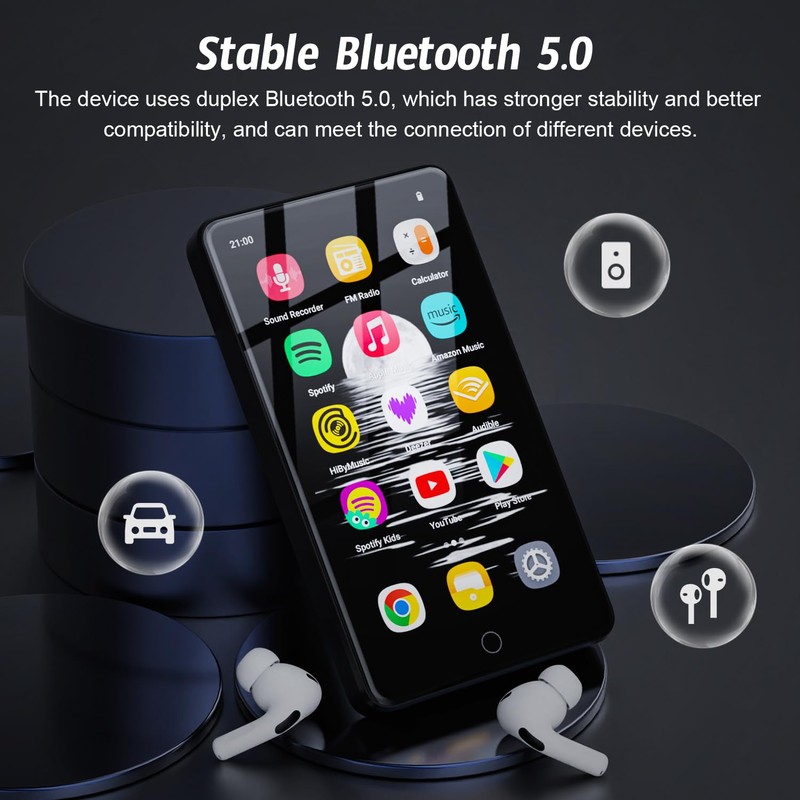 160GB Android 13 MP3 Player with Bluetooth and WiFi, 4.02"