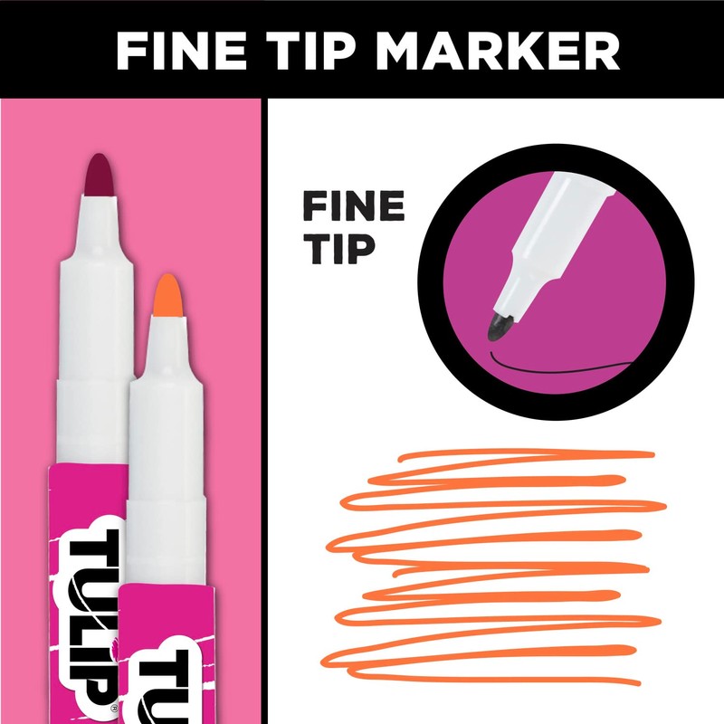 I Love To Create Tulip Fabric Markers Fine and Brush