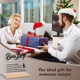 Boss Lady Gifts for Women Boss, Boss Lady Definition Acrylic Plaque Sign, Boss Day, Thank You Gifts, Boss Lady Birthday Gift, Christmas Gift for Boss Lady Office Home Decor for Desk
