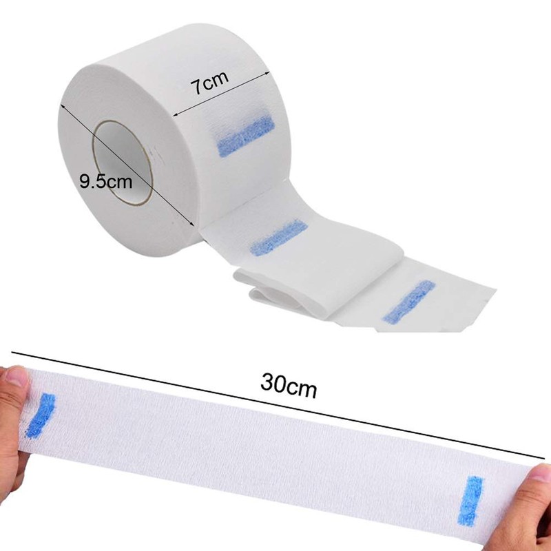 2 Rolls of Disposable Waterproof Hairdressing Salon Rolls - White