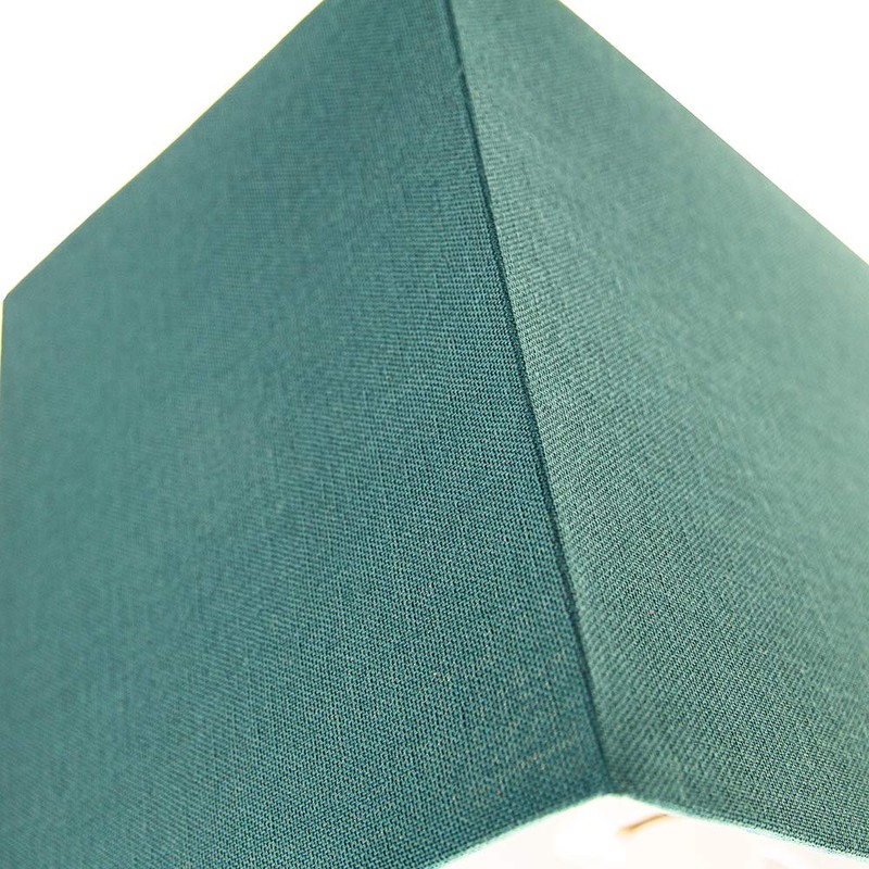 Contemporary and Stylish Vivid Teal Linen Fabric Rectangular Lamp Shade